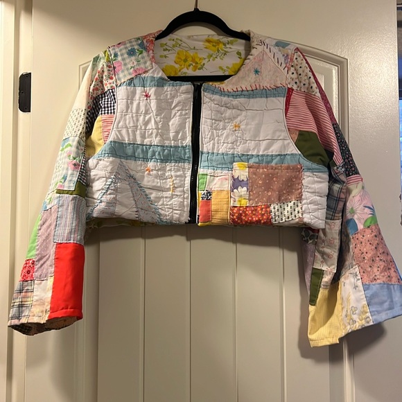 Jackets & Blazers - Quilt jacket vintage 70’s cropped jacket